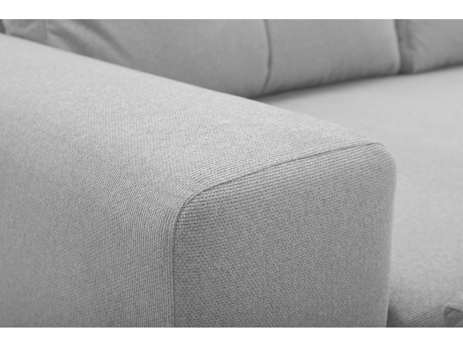 Ecksofa AVRA mit Schlaffunktion, Stauraum, rechte Seite, 251x165x85 cm, Farbe: GRAU