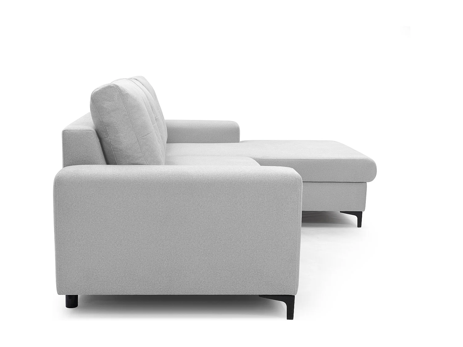 Ecksofa AVRA mit Schlaffunktion, Stauraum, rechte Seite, 251x165x85 cm, Farbe: GRAU