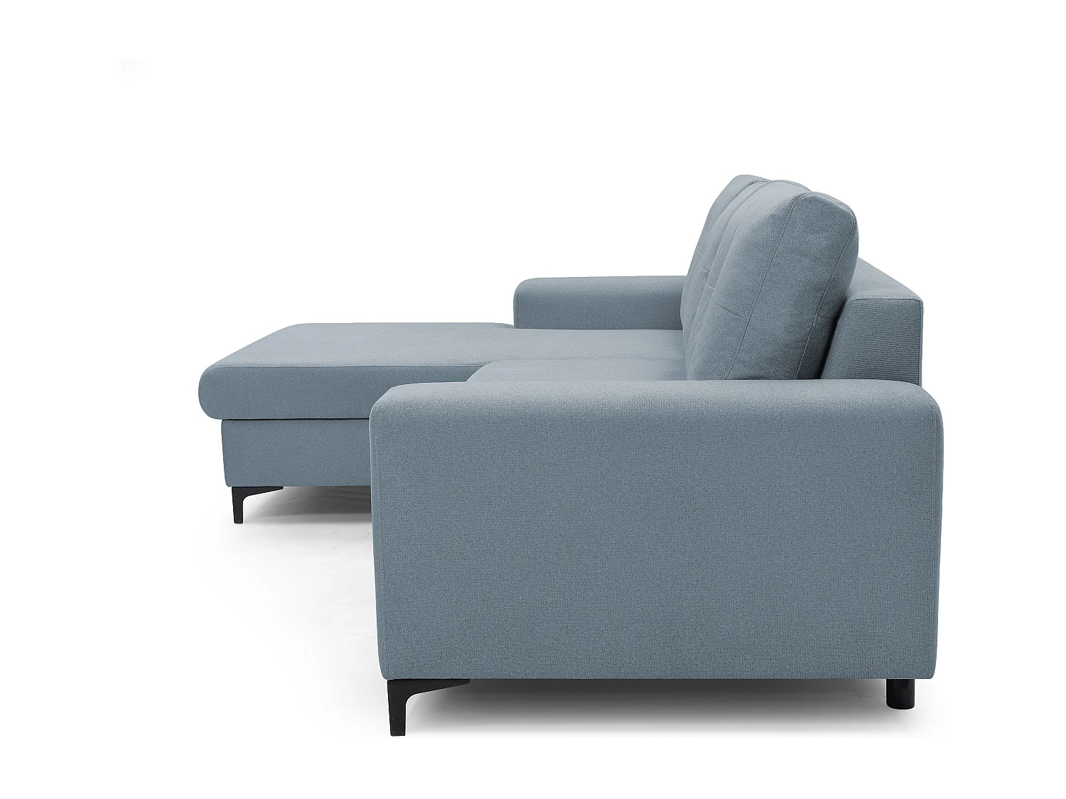 Ecksofa AVRA mit Schlaffunktion, Stauraum, linke Seite, 251x165x85 cm, Farbe: BLAU