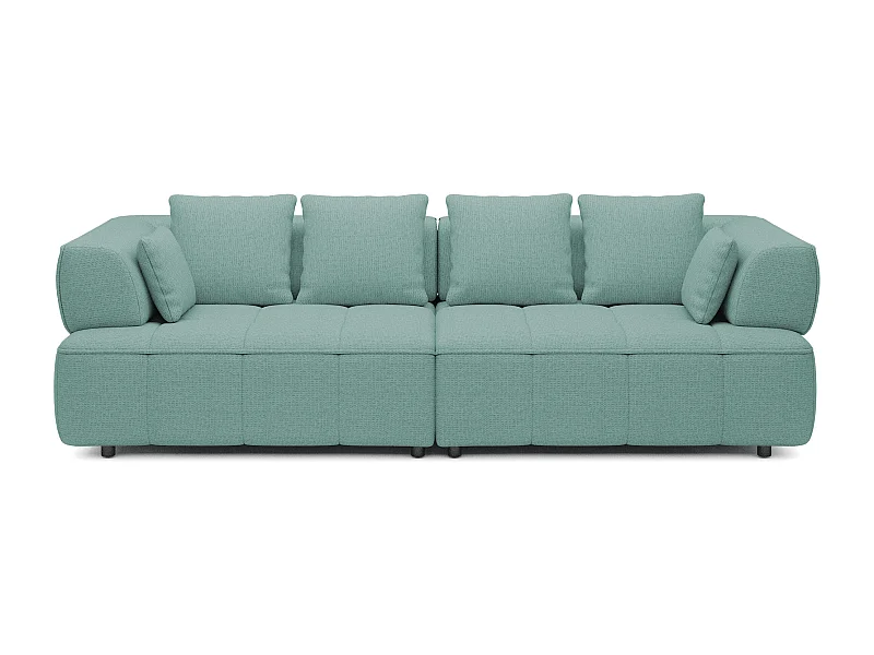 Canapé AULA BigSofa avec profondeur d'assise réglable, sans fonction couchage, dossier réglable, design moderne, turquoise, 284x111x84/75 cm