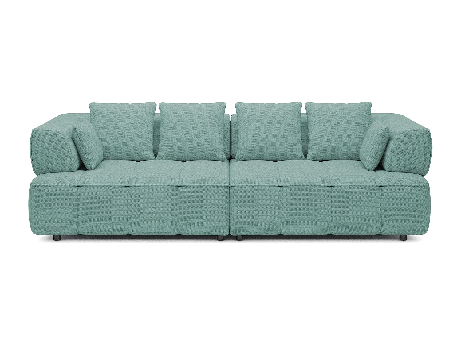 AULA BigSofa z regulowaną głębokością siedziska, bez funkcji spania, regulowane oparcia, nowoczesny design, turkusowy, 284x111x84/75 cm