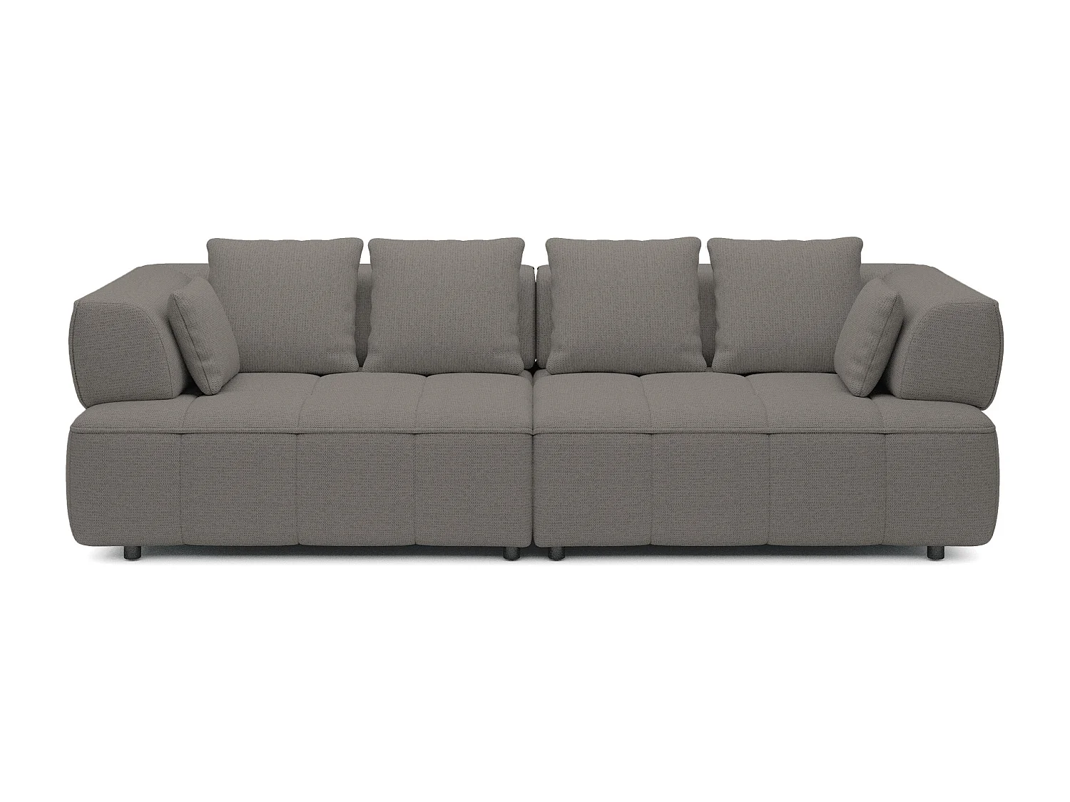AULA BigSofa z regulowaną głębokością siedziska, bez funkcji spania, regulowane oparcia, nowoczesny design, grafitowy, 284x111x84/75 cm