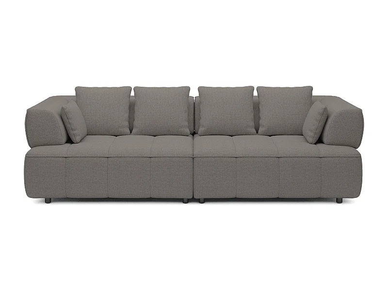 Canapé AULA BigSofa avec profondeur d'assise réglable, sans fonction couchage, dossier réglable, design moderne, graphite, 284x111x84/75 cm