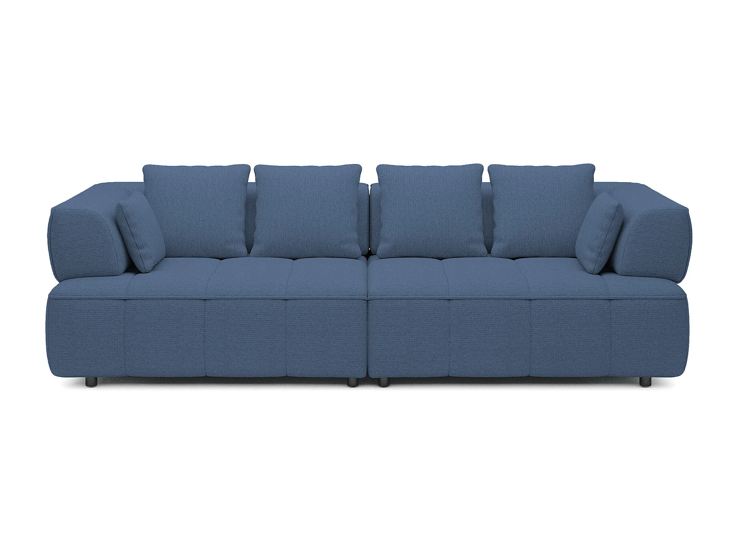 AULA BigSofa met verstelbare zitdiepte, zonder slaapfunctie, verstelbare rugleuning, modern design, marineblauw, 284x111x84/75 cm