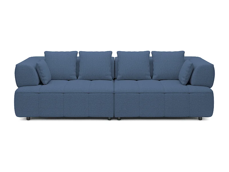 AULA BigSofa met verstelbare zitdiepte, zonder slaapfunctie, verstelbare rugleuning, modern design, marineblauw, 284x111x84/75 cm