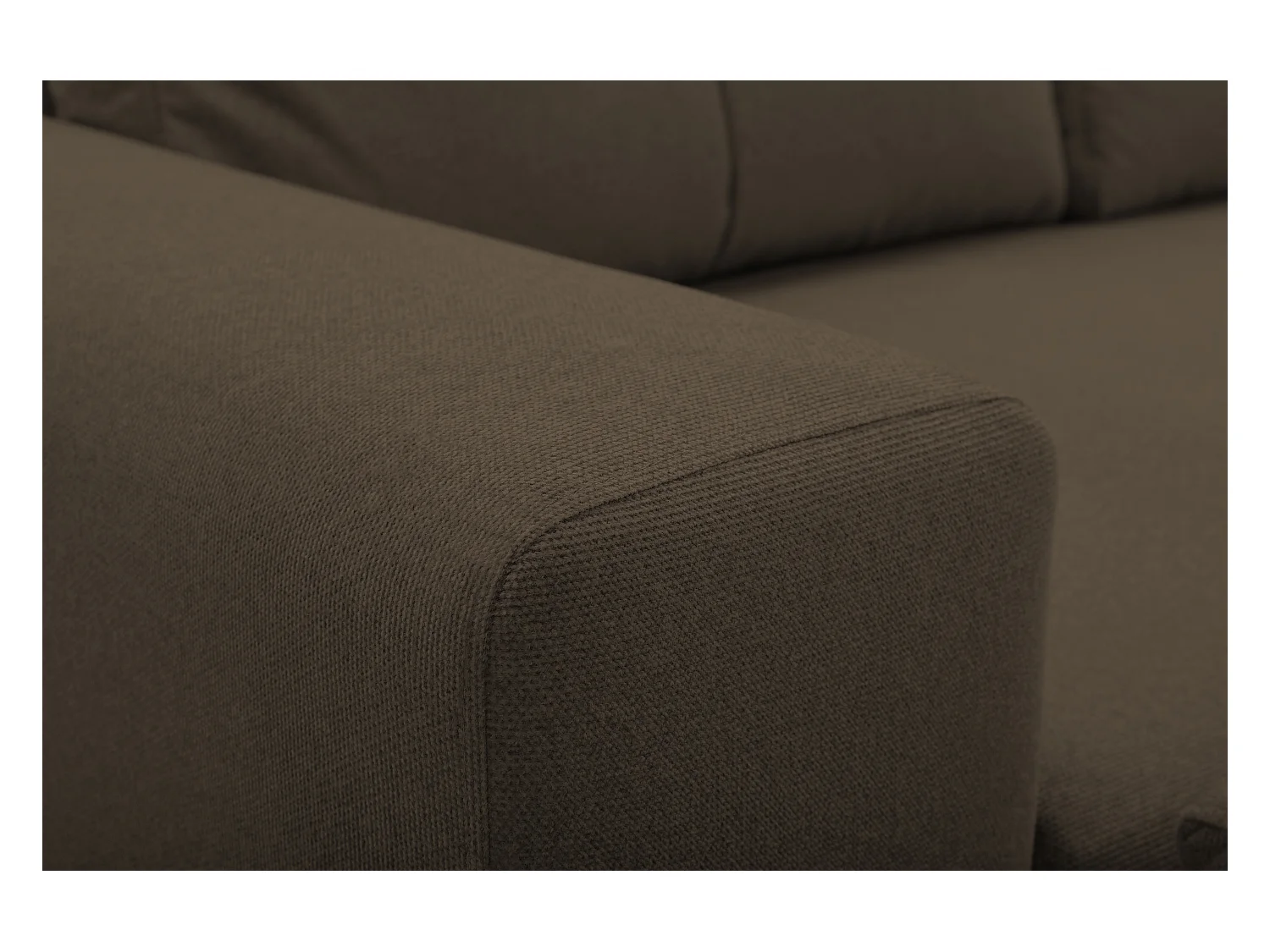 Canapé d'angle AVRA convertible, coffre de rangement, côté gauche, 251x165x85 cm, couleur : MARRON