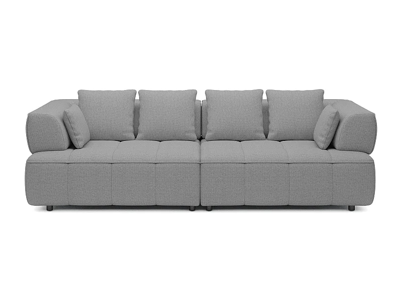 Canapé AULA BigSofa avec profondeur d'assise réglable, sans fonction couchage, dossier réglable, design moderne, gris, 284x111x84/75 cm
