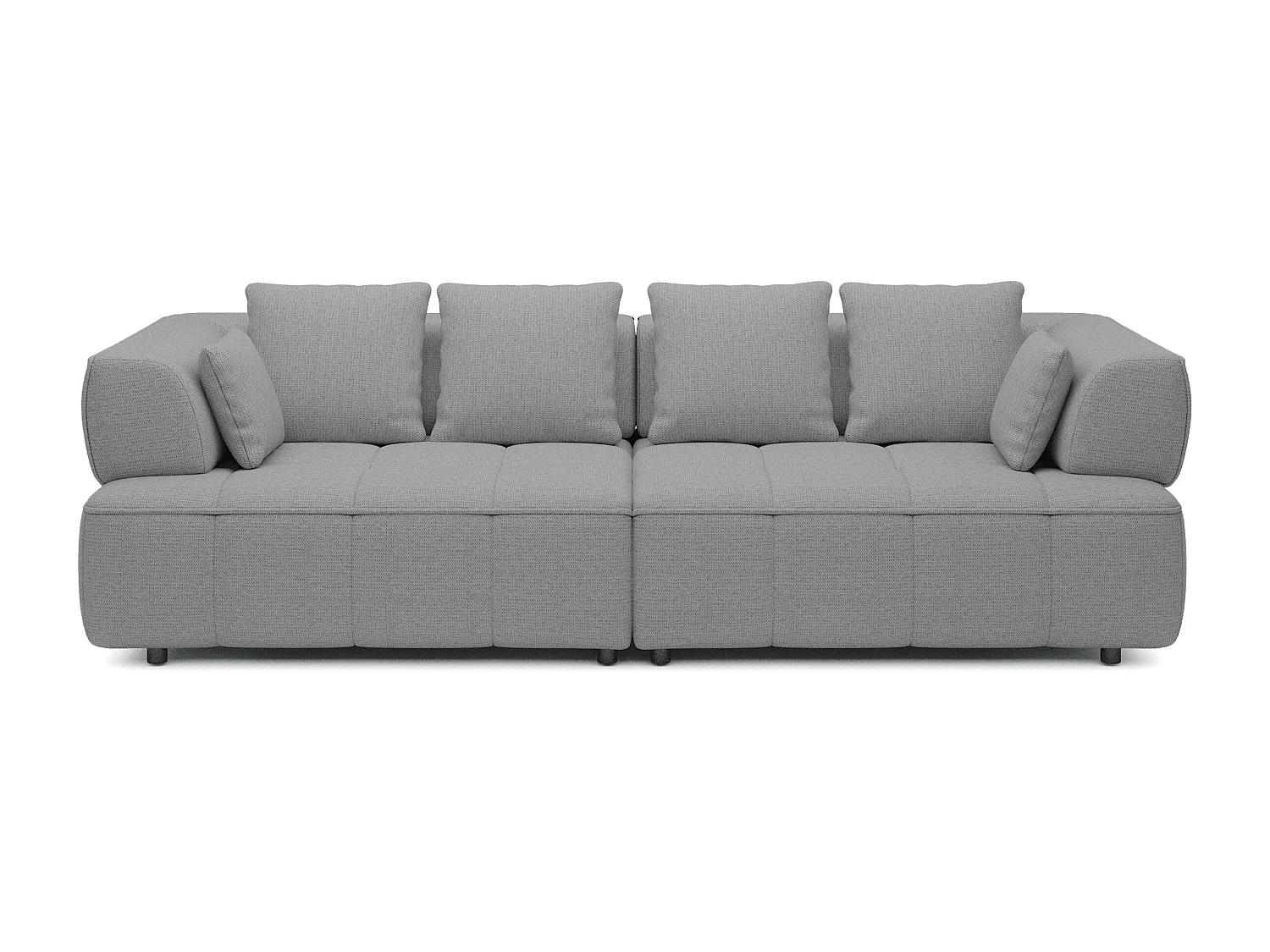 AULA BigSofa met verstelbare zitdiepte, zonder slaapfunctie, verstelbare rugleuning, modern design, grijs, 284x111x84/75 cm