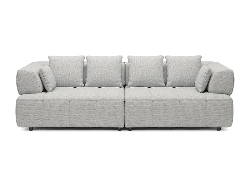 AULA BigSofa z regulowaną głębokością siedziska, bez funkcji spania, regulowane oparcia, nowoczesny design, jasnoszary, 284x111x84/75 cm