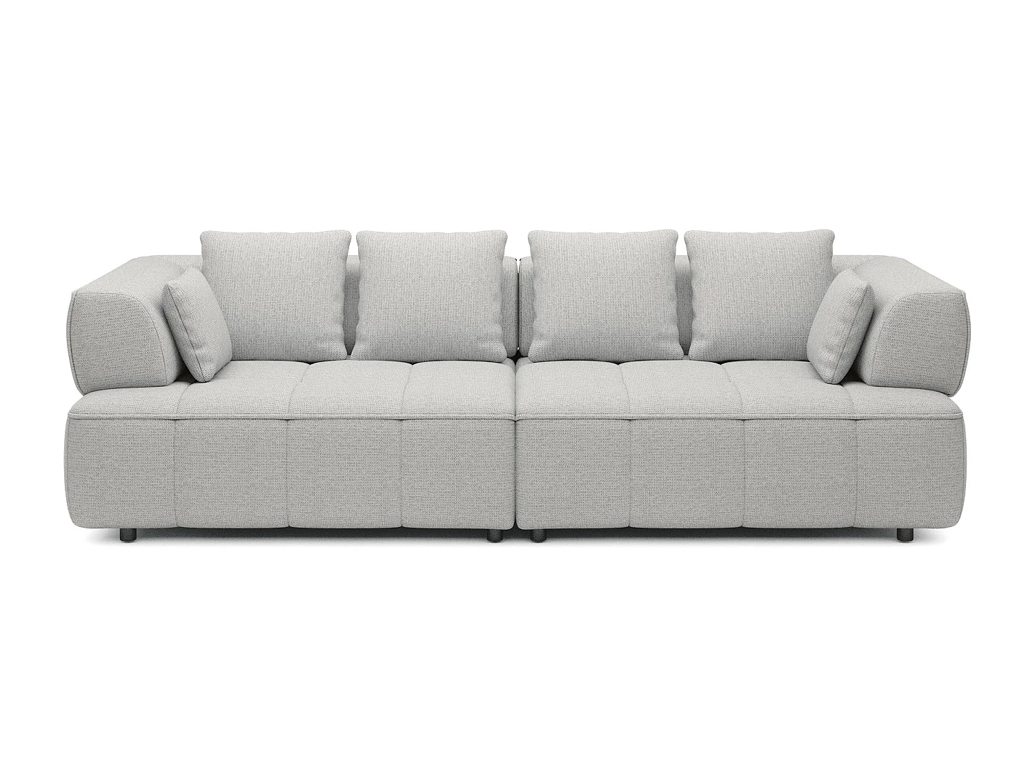 AULA BigSofa met verstelbare zitdiepte, zonder slaapfunctie, verstelbare rugleuning, modern design, lichtgrijs, 284x111x84/75 cm