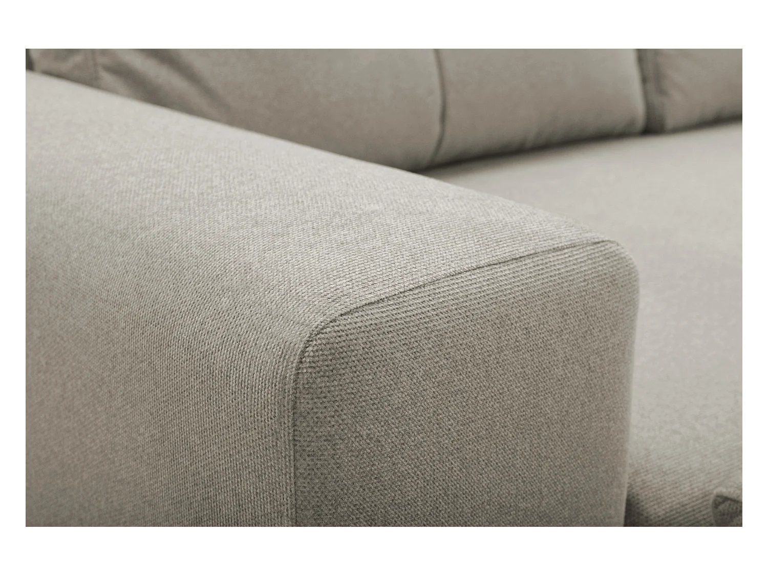 Canapé d'angle AVRA convertible, coffre de rangement, côté gauche, 251x165x85 cm, couleur : BLANC