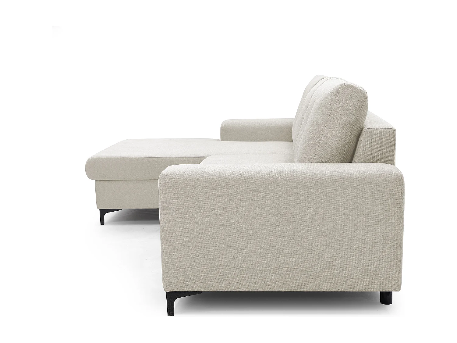 Ecksofa AVRA mit Schlaffunktion, Stauraum, linke Seite, 251x165x85 cm, Farbe: BEIGE