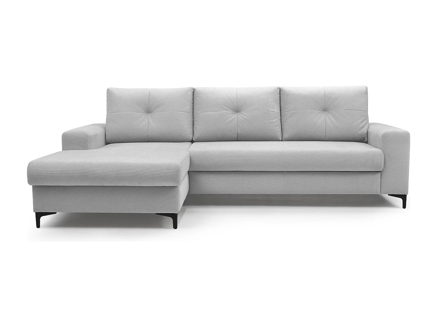 Ecksofa AVRA mit Schlaffunktion, Stauraum, linke Seite, 251x165x85 cm, Farbe: GRAU