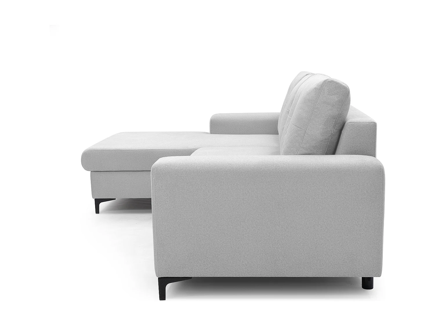 Ecksofa AVRA mit Schlaffunktion, Stauraum, linke Seite, 251x165x85 cm, Farbe: GRAU