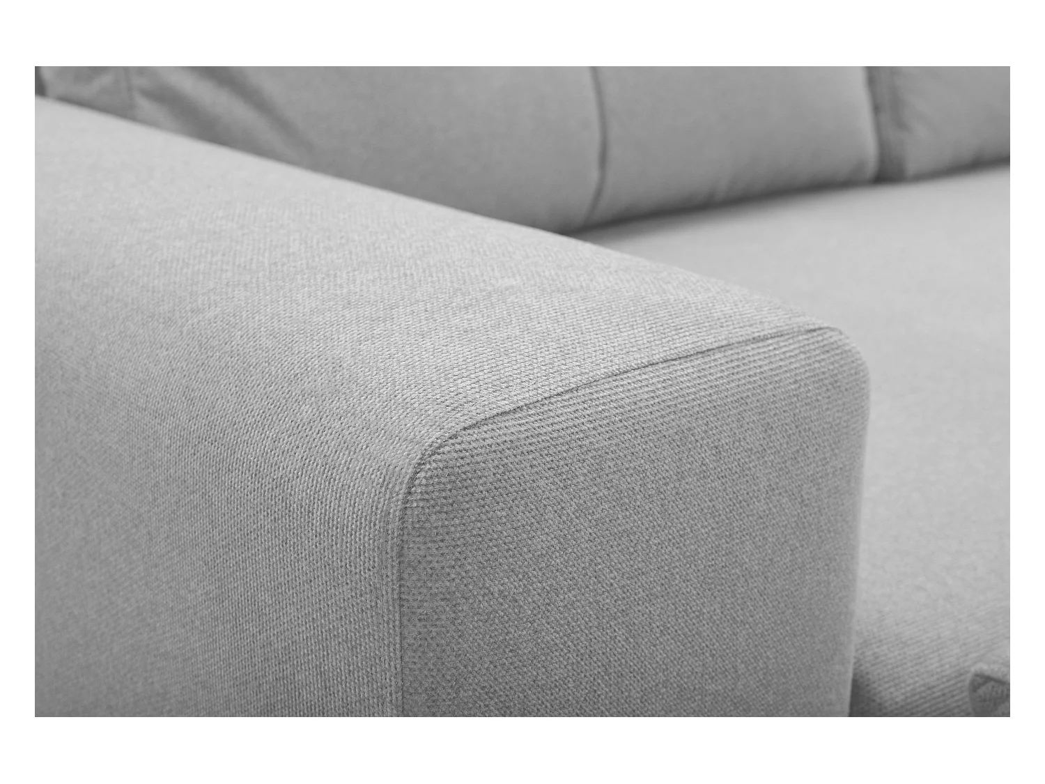 Canapé d'angle AVRA convertible, coffre de rangement, côté gauche, 251x165x85 cm, couleur : GRIS