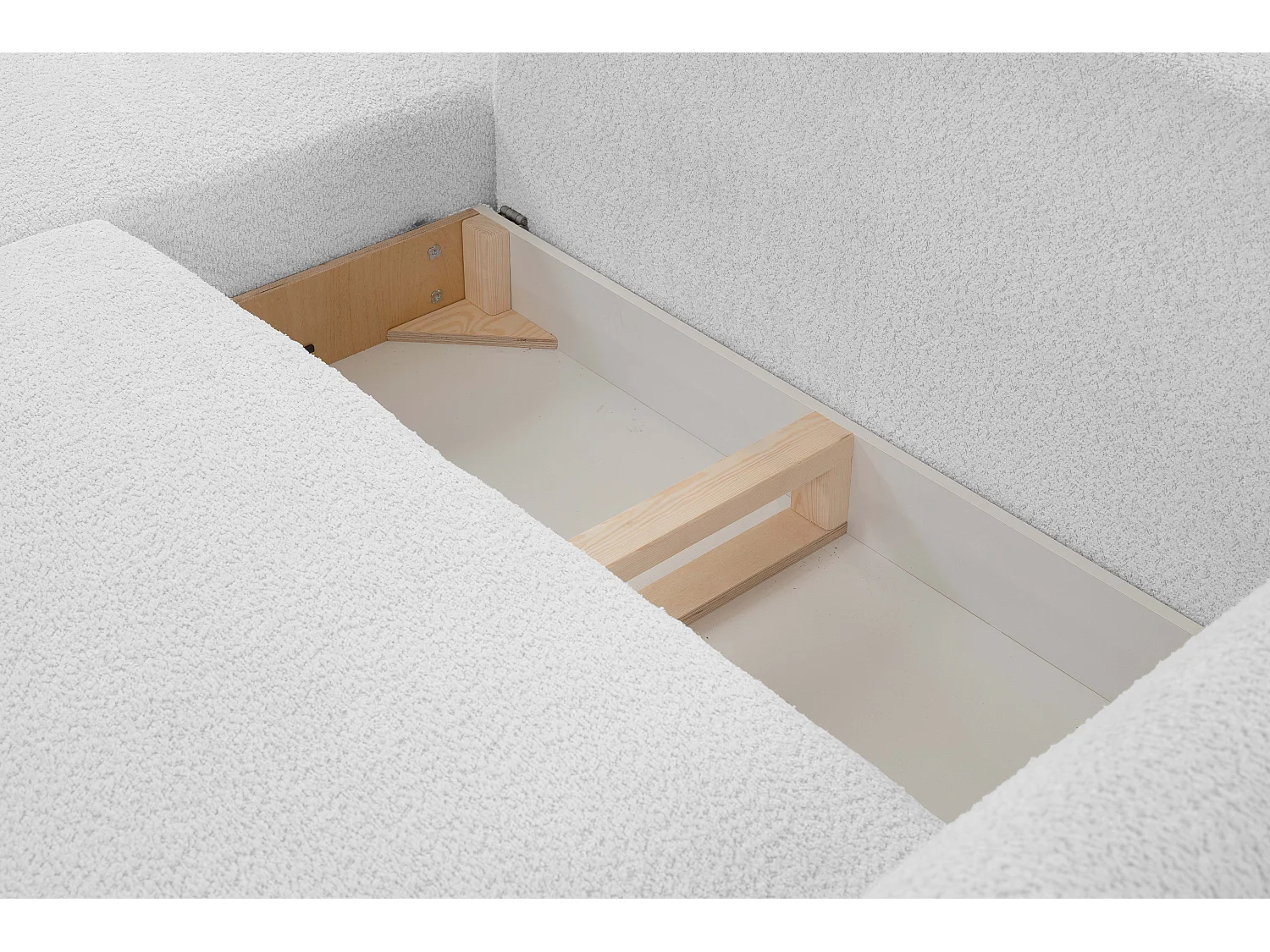 Ecksofa ADEL mit Schlaffunktion und Bettkasten – L-Form, Metallfüße, verstellbar, 145x212cm, 257x90x171cm SILBER RECHTS