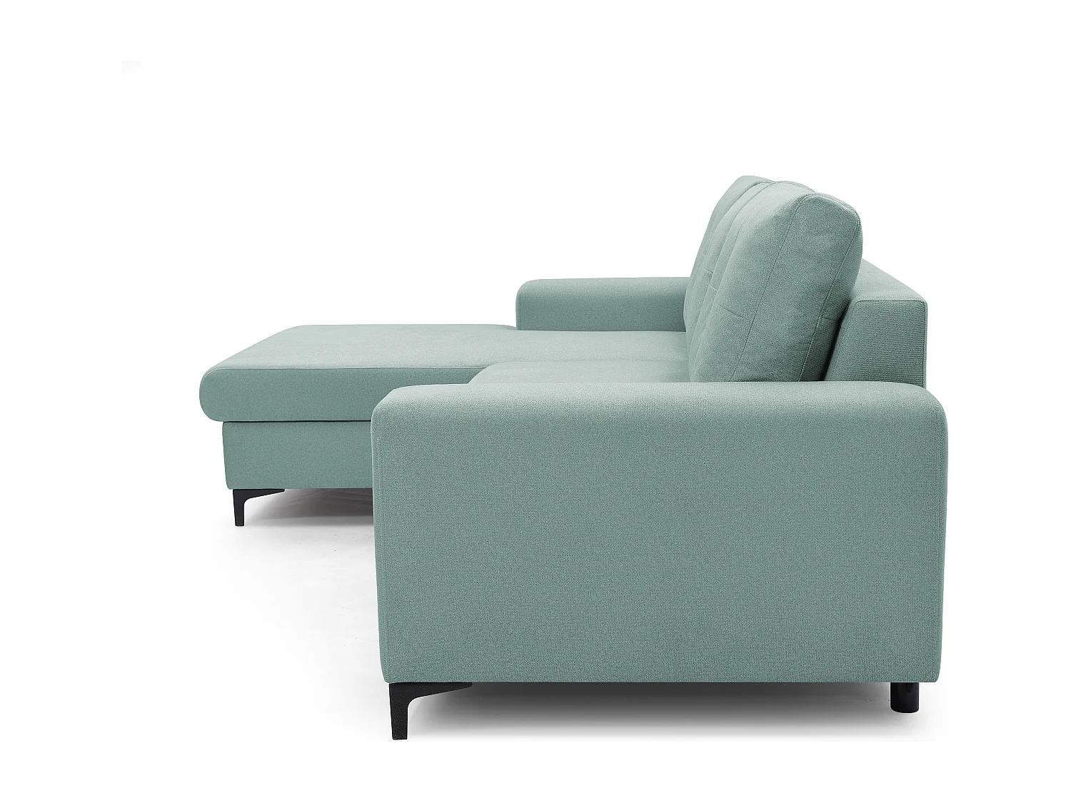 Ecksofa AVRA mit Schlaffunktion, Stauraum, linke Seite, 251x165x85 cm, Farbe: HELLGRÜN
