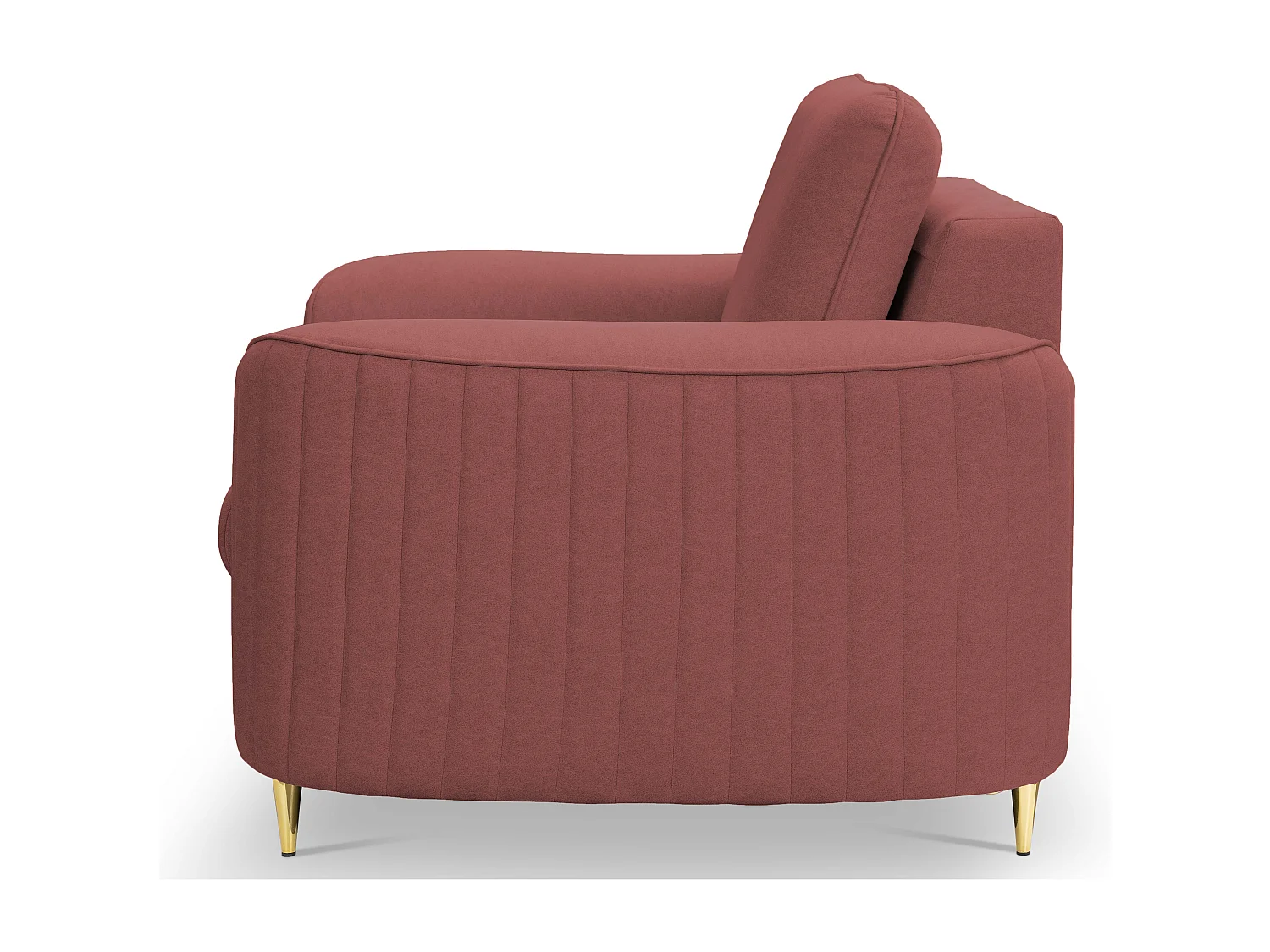 Stylowy Fotel LAREN Nowoczesny z Metalowymi Nogami W pełni Tapicerowane Oparcie Pianka PUR dla Najwyższego Komfortu 100x85x94cm BURGUND