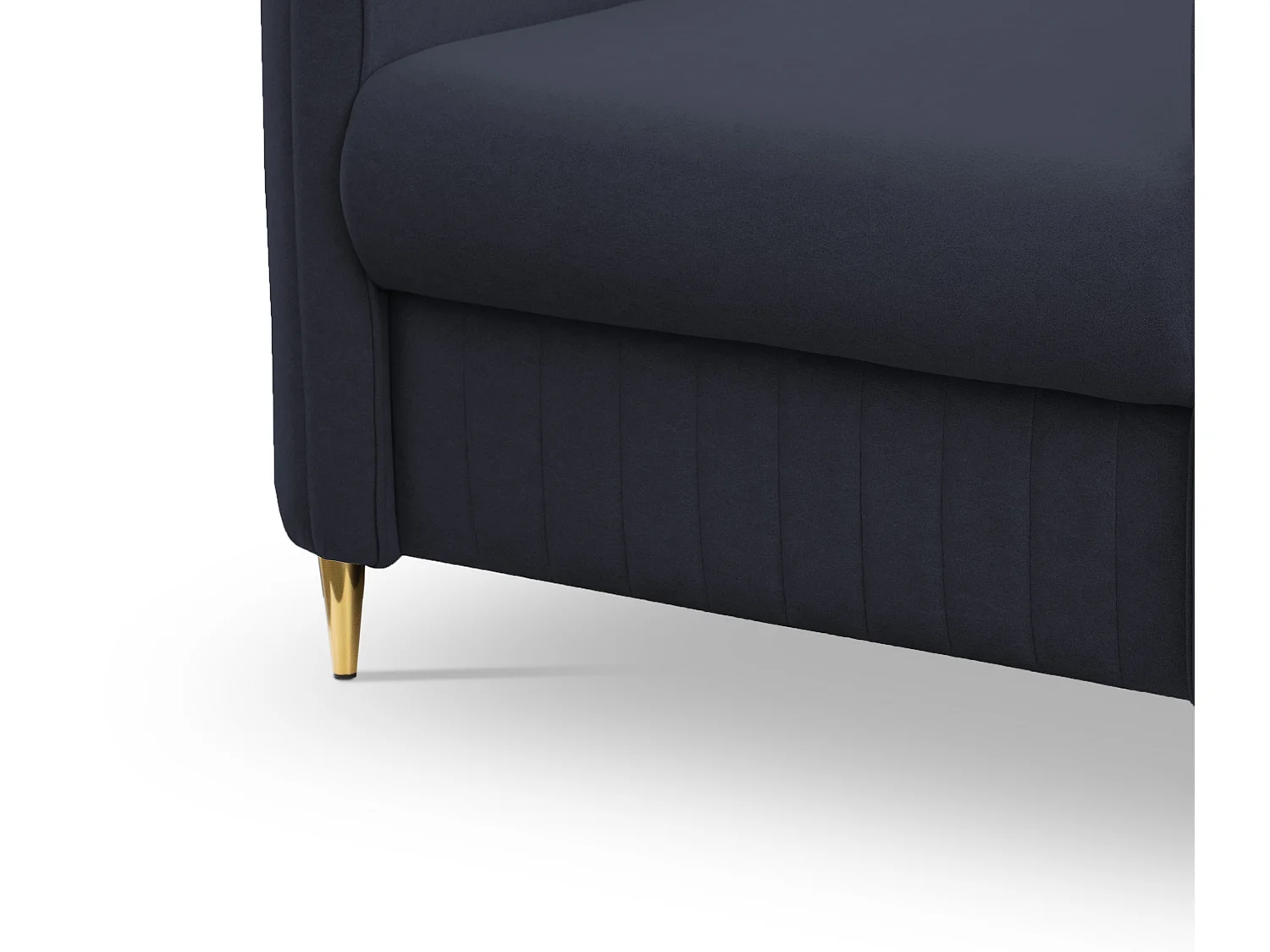 Stilvoller Sessel LAREN Modern mit Metallbeinen Vollständig Gepolstertes Rückenteil PUR-Schaum für Höchsten Komfort 100x85x94cm NAVYBLAU