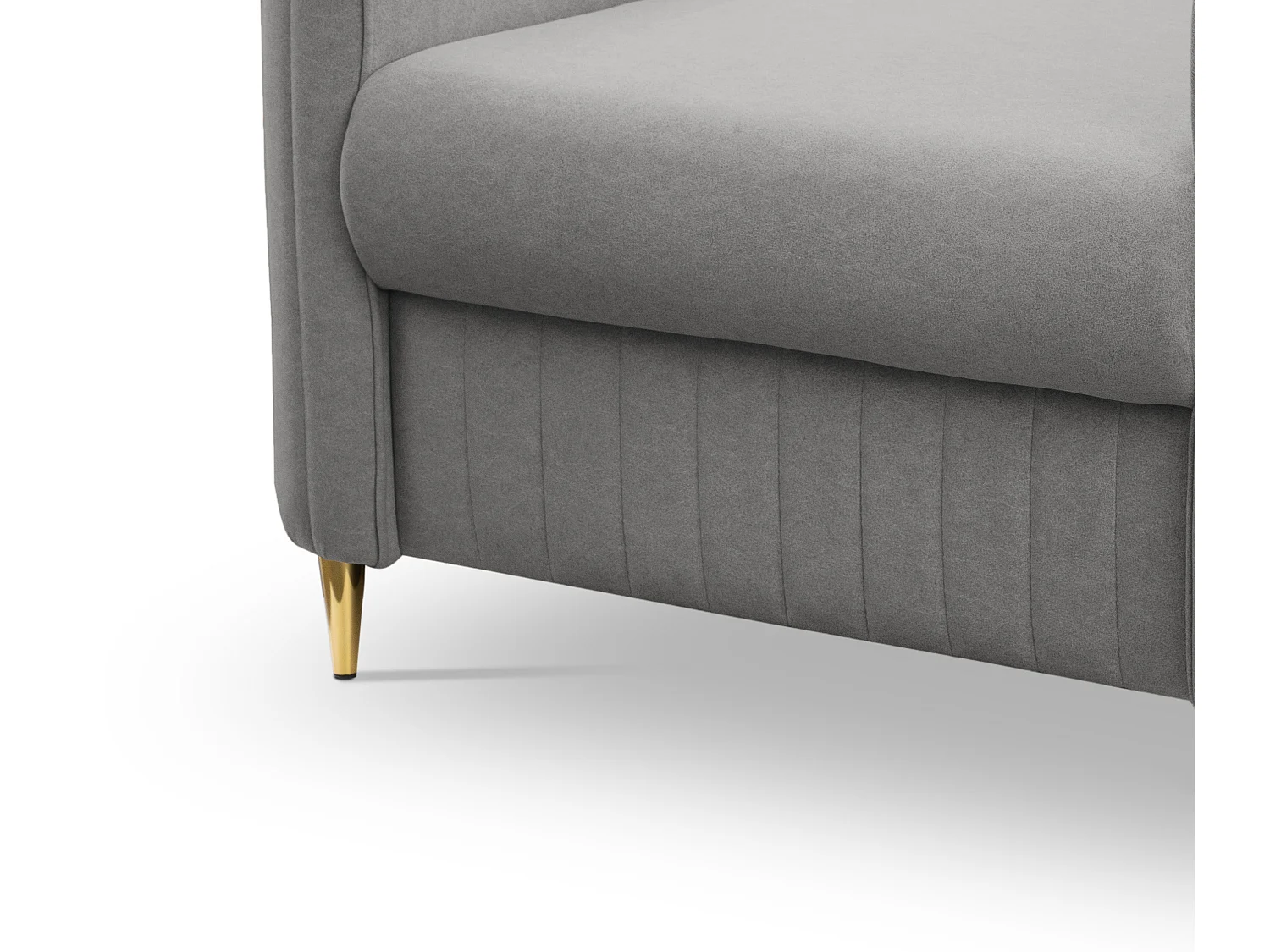 Stylowy Fotel LAREN Nowoczesny z Metalowymi Nogami W pełni Tapicerowane Oparcie Pianka PUR dla Najwyższego Komfortu 100x85x94cm JASNY SZARY