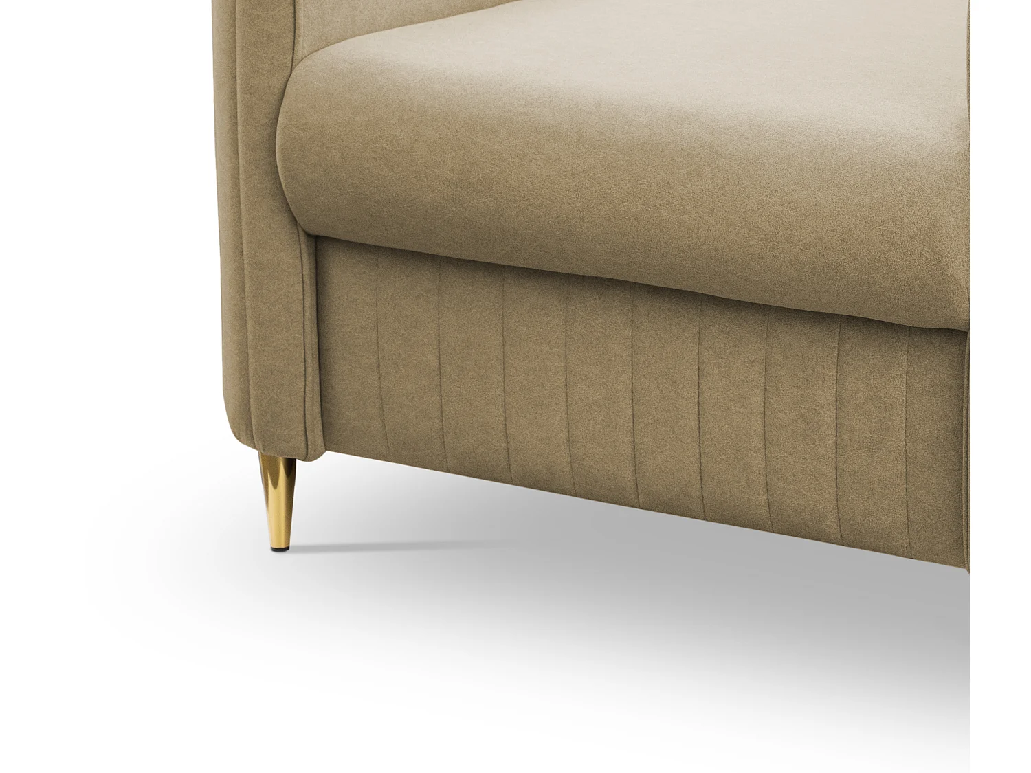 Stylowy Fotel LAREN Nowoczesny z Metalowymi Nogami W pełni Tapicerowane Oparcie Pianka PUR dla Najwyższego Komfortu 100x85x94cm BEŻOWY