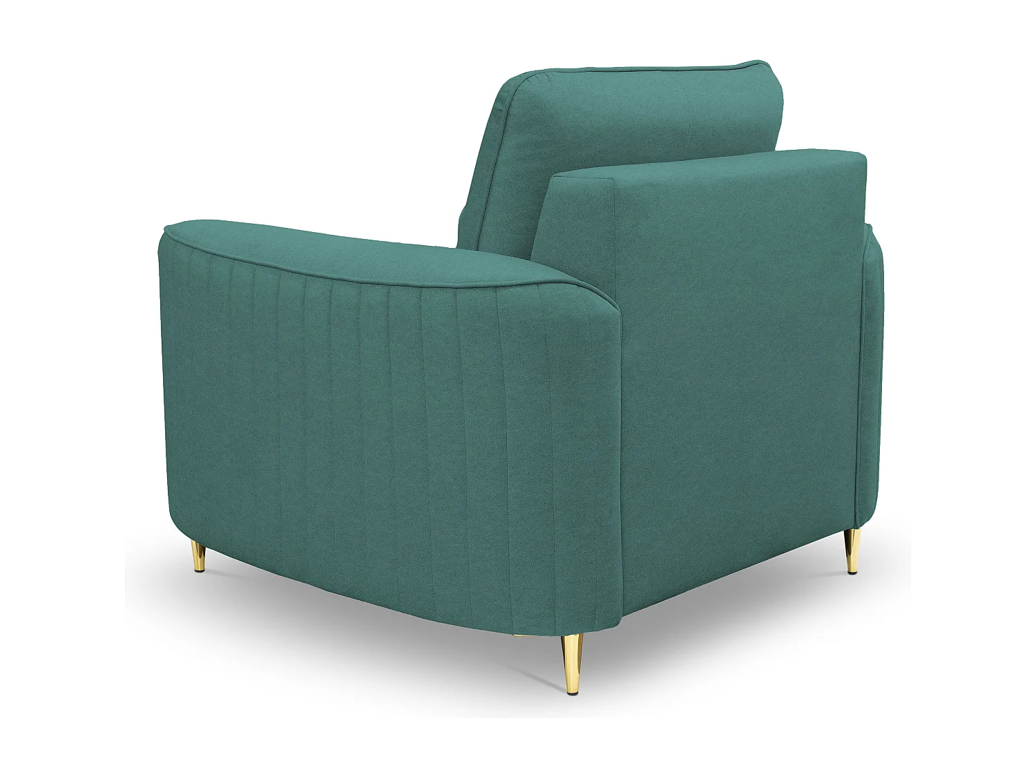 Stilvoller Sessel LAREN Modern mit Metallbeinen Vollständig Gepolstertes Rückenteil PUR-Schaum für Höchsten Komfort 100x85x94cm TÜRKIS