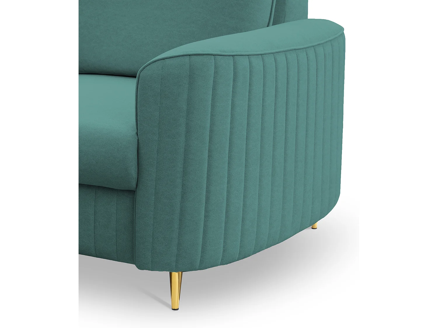 Stilvoller Sessel LAREN Modern mit Metallbeinen Vollständig Gepolstertes Rückenteil PUR-Schaum für Höchsten Komfort 100x85x94cm TÜRKIS