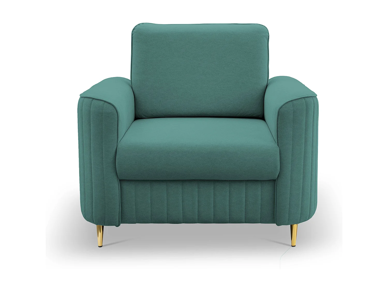 Stylowy Fotel LAREN Nowoczesny z Metalowymi Nogami W pełni Tapicerowane Oparcie Pianka PUR dla Najwyższego Komfortu 100x85x94cm TURKUSOWY