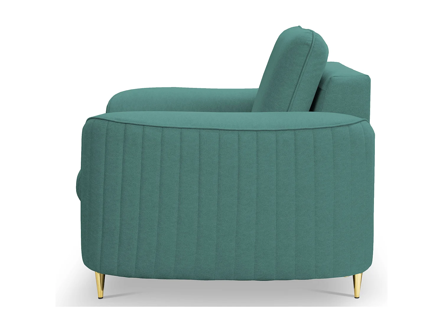 Stilvoller Sessel LAREN Modern mit Metallbeinen Vollständig Gepolstertes Rückenteil PUR-Schaum für Höchsten Komfort 100x85x94cm TÜRKIS