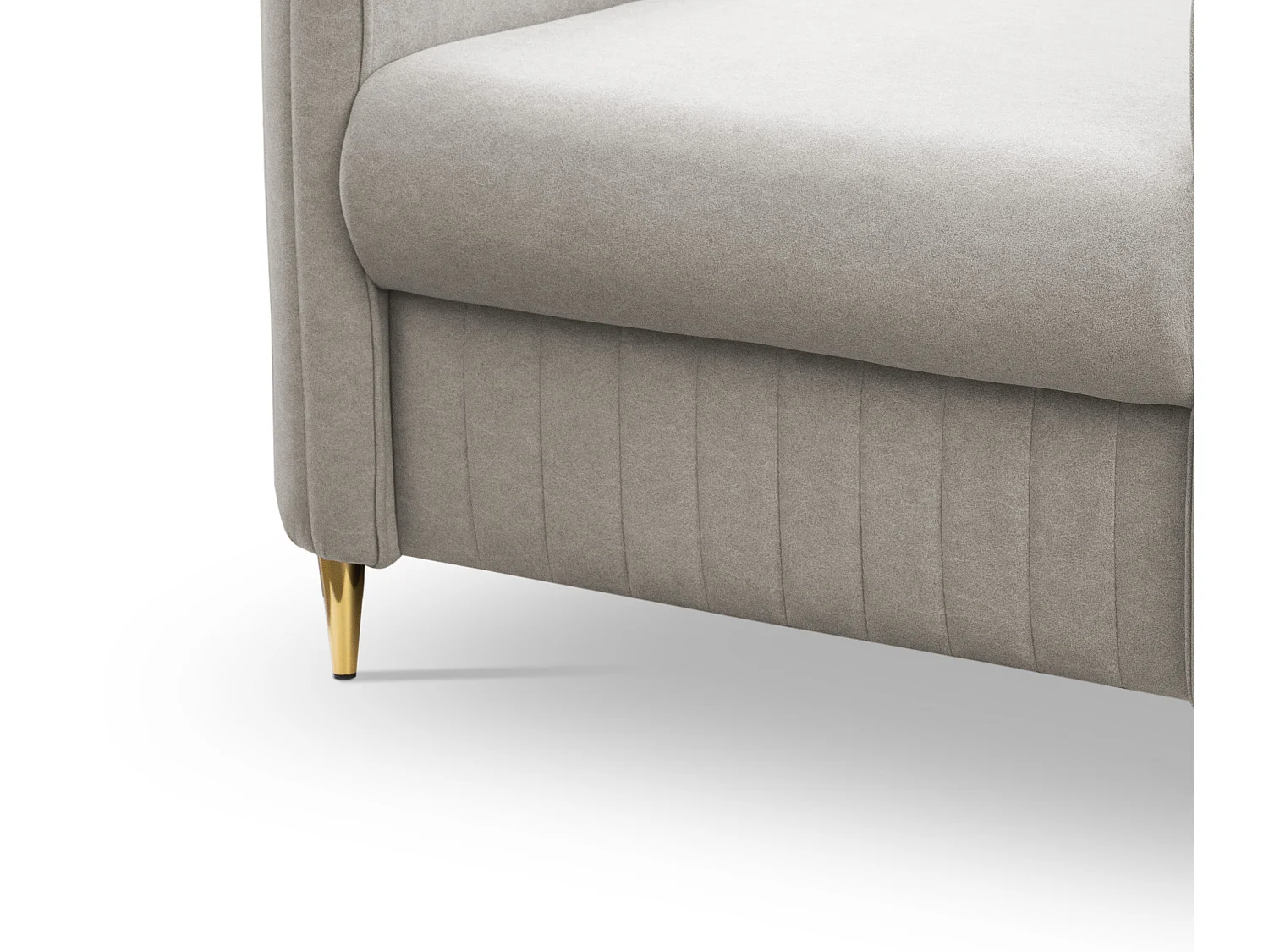 Stilvoller Sessel LAREN Modern mit Metallbeinen Vollständig Gepolstertes Rückenteil PUR-Schaum für Höchsten Komfort 100x85x94cm ECRU