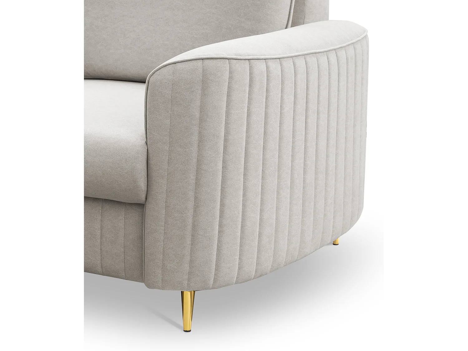 Stylowy Fotel LAREN Nowoczesny z Metalowymi Nogami W pełni Tapicerowane Oparcie Pianka PUR dla Najwyższego Komfortu 100x85x94cm ECRU