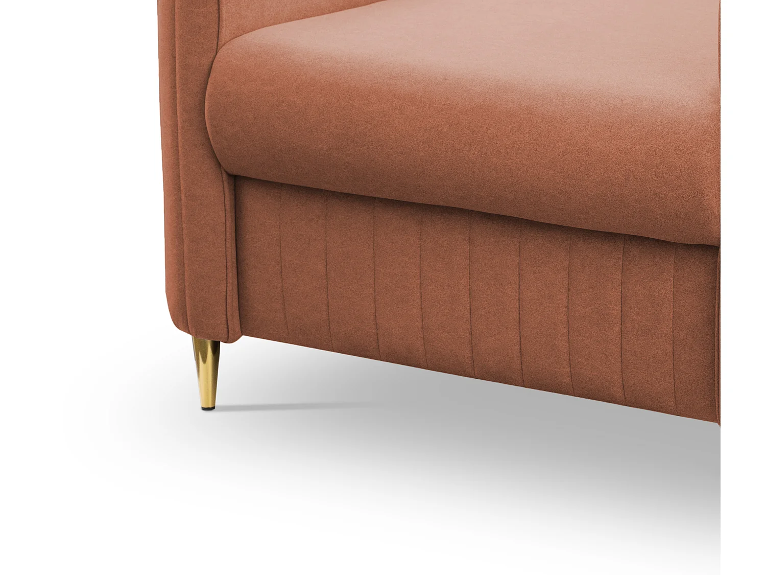 Stilvoller Sessel LAREN Modern mit Metallbeinen Vollständig Gepolstertes Rückenteil PUR-Schaum für Höchsten Komfort 100x85x94cm ROSA