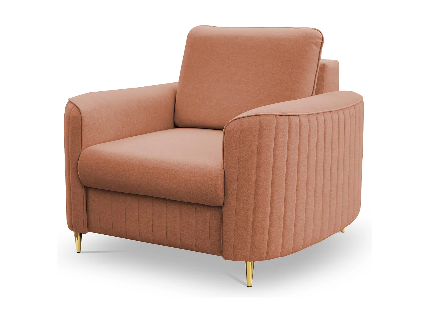 Stylowy Fotel LAREN Nowoczesny z Metalowymi Nogami W pełni Tapicerowane Oparcie Pianka PUR dla Najwyższego Komfortu 100x85x94cm RÓŻOWY