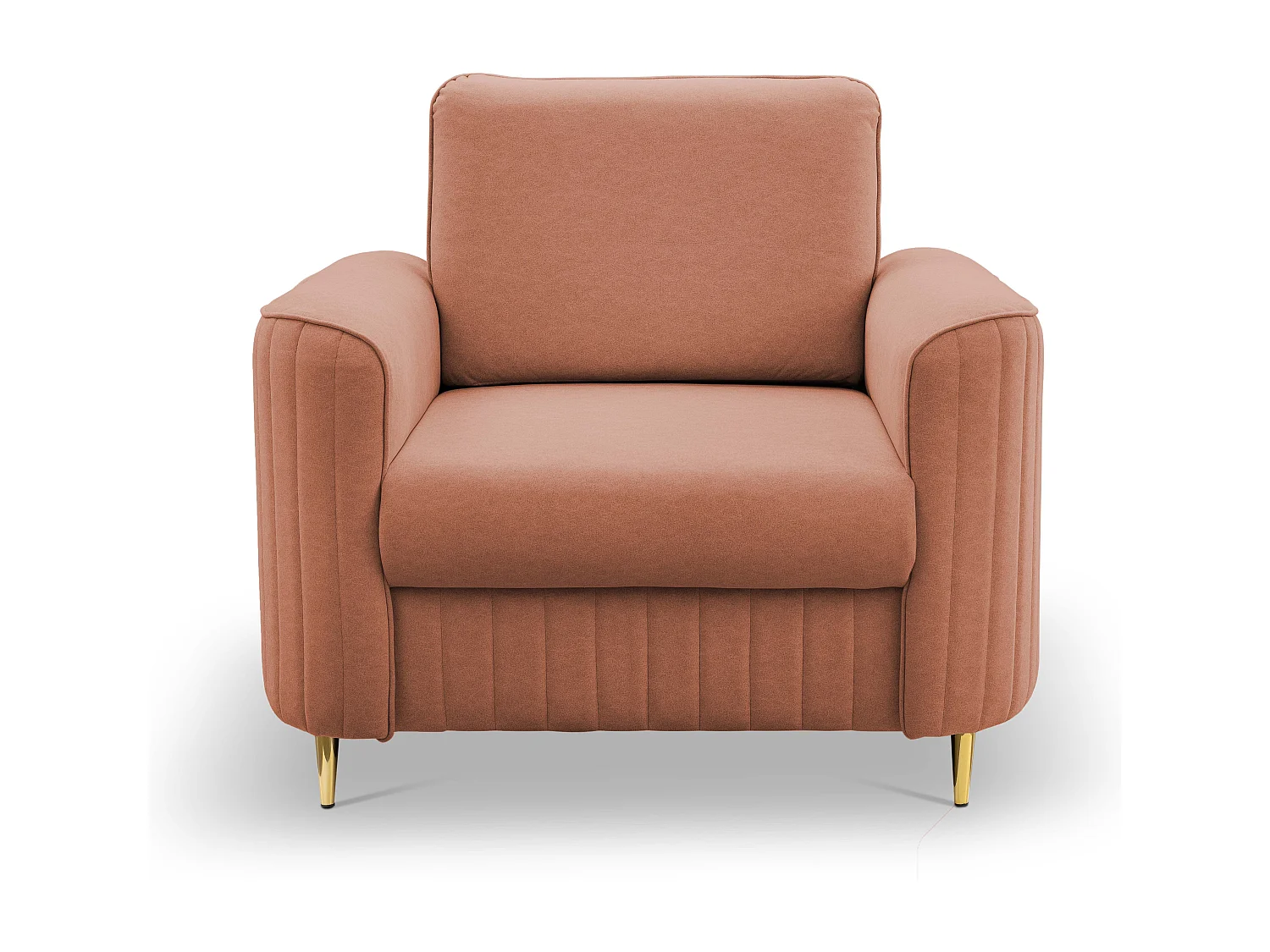 Stylowy Fotel LAREN Nowoczesny z Metalowymi Nogami W pełni Tapicerowane Oparcie Pianka PUR dla Najwyższego Komfortu 100x85x94cm RÓŻOWY