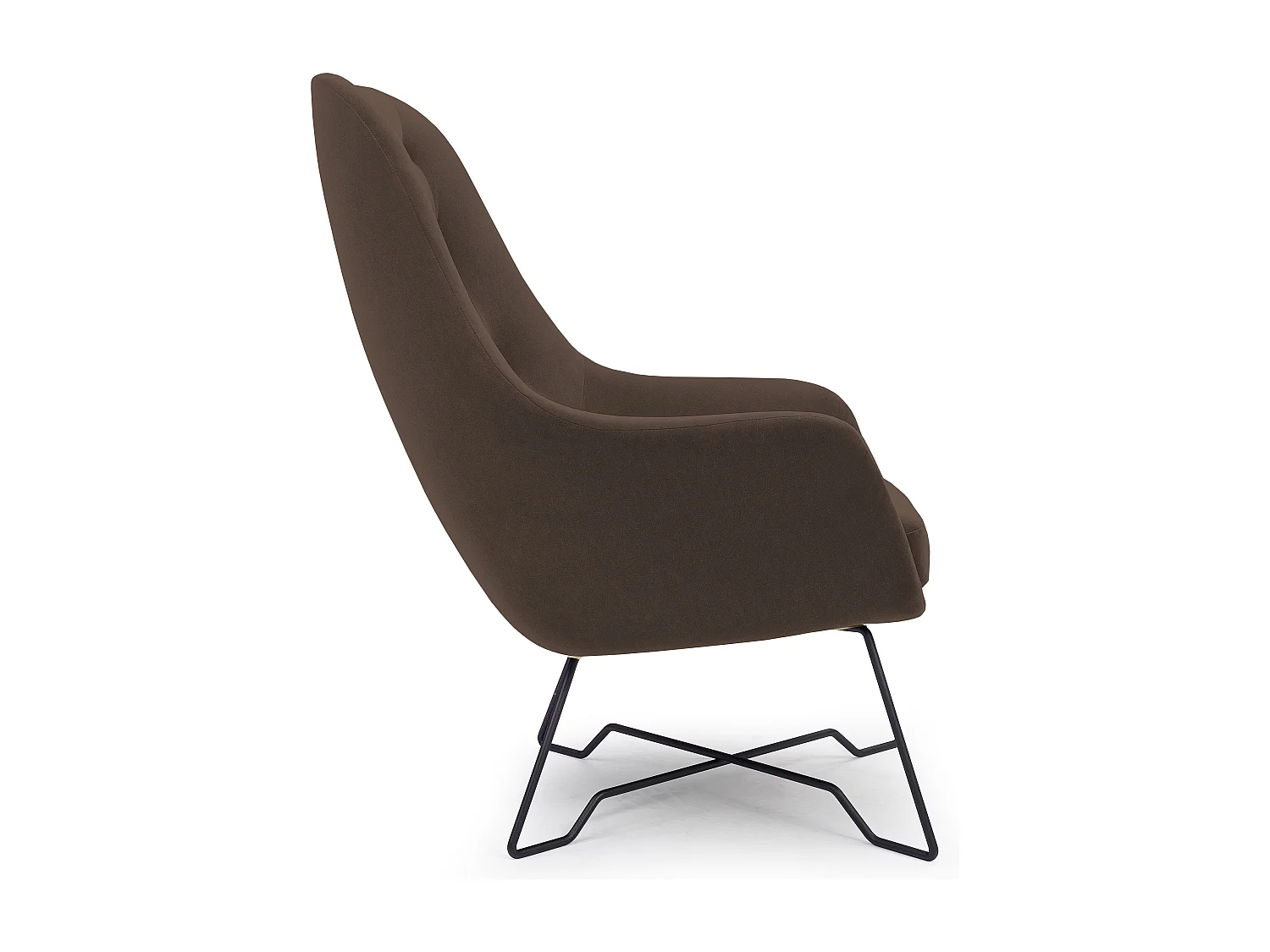 EZO Fauteuil Comfortabele Moderne Designerfauteuil Ergonomische Vulling Stabiele Poten PUR Schuim Comfort Stof 72x83x101cm BRUIN