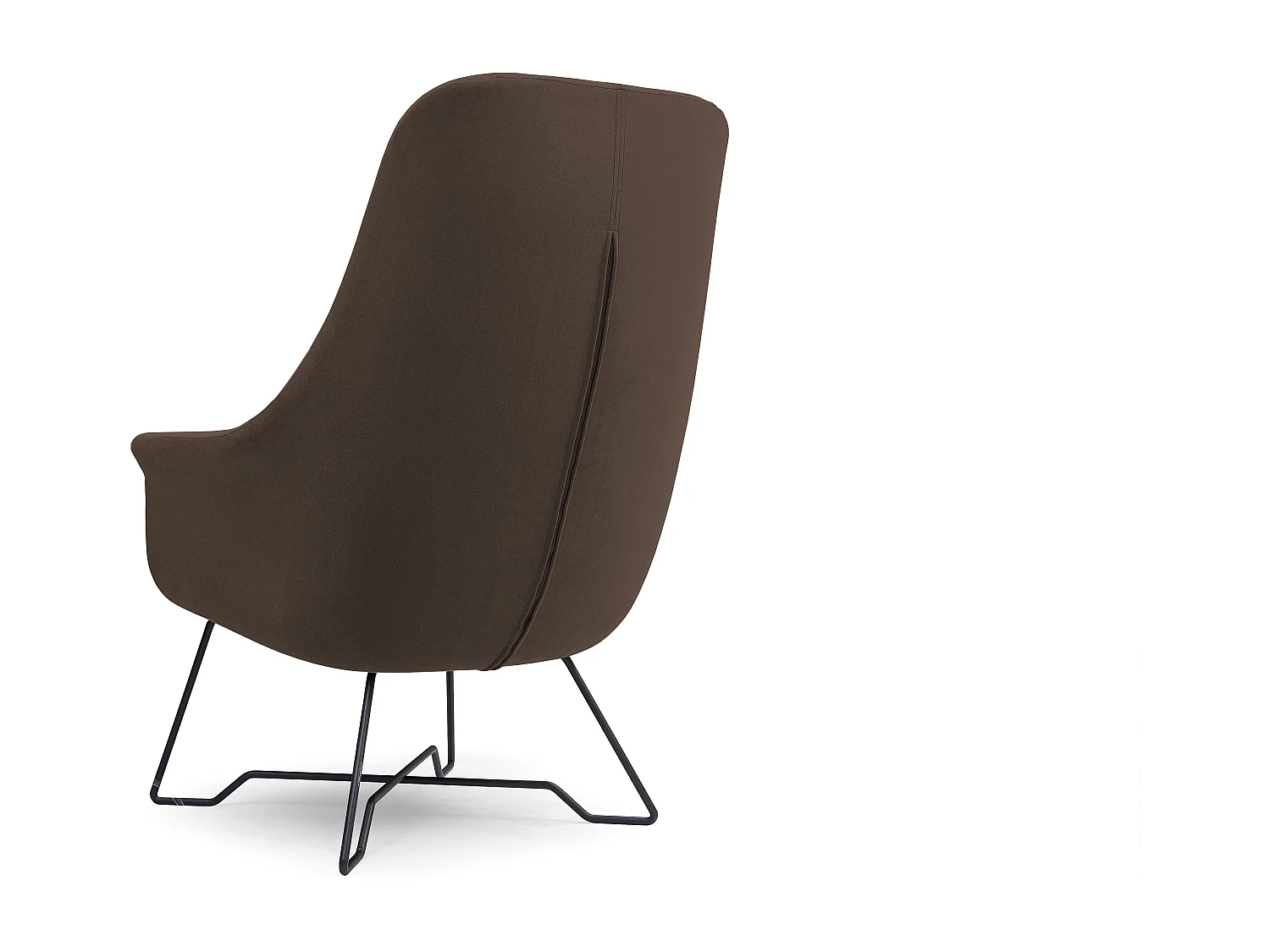 EZO Fauteuil Comfortabele Moderne Designerfauteuil Ergonomische Vulling Stabiele Poten PUR Schuim Comfort Stof 72x83x101cm BRUIN