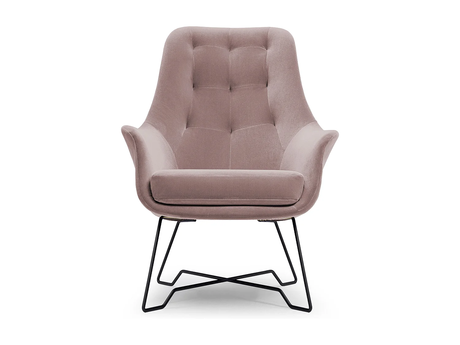 EZO Fauteuil Comfortabele Moderne Designerfauteuil Ergonomische Vulling Stabiele Poten PUR Schuim Comfort Stof 72x83x101cm POEDERROZE