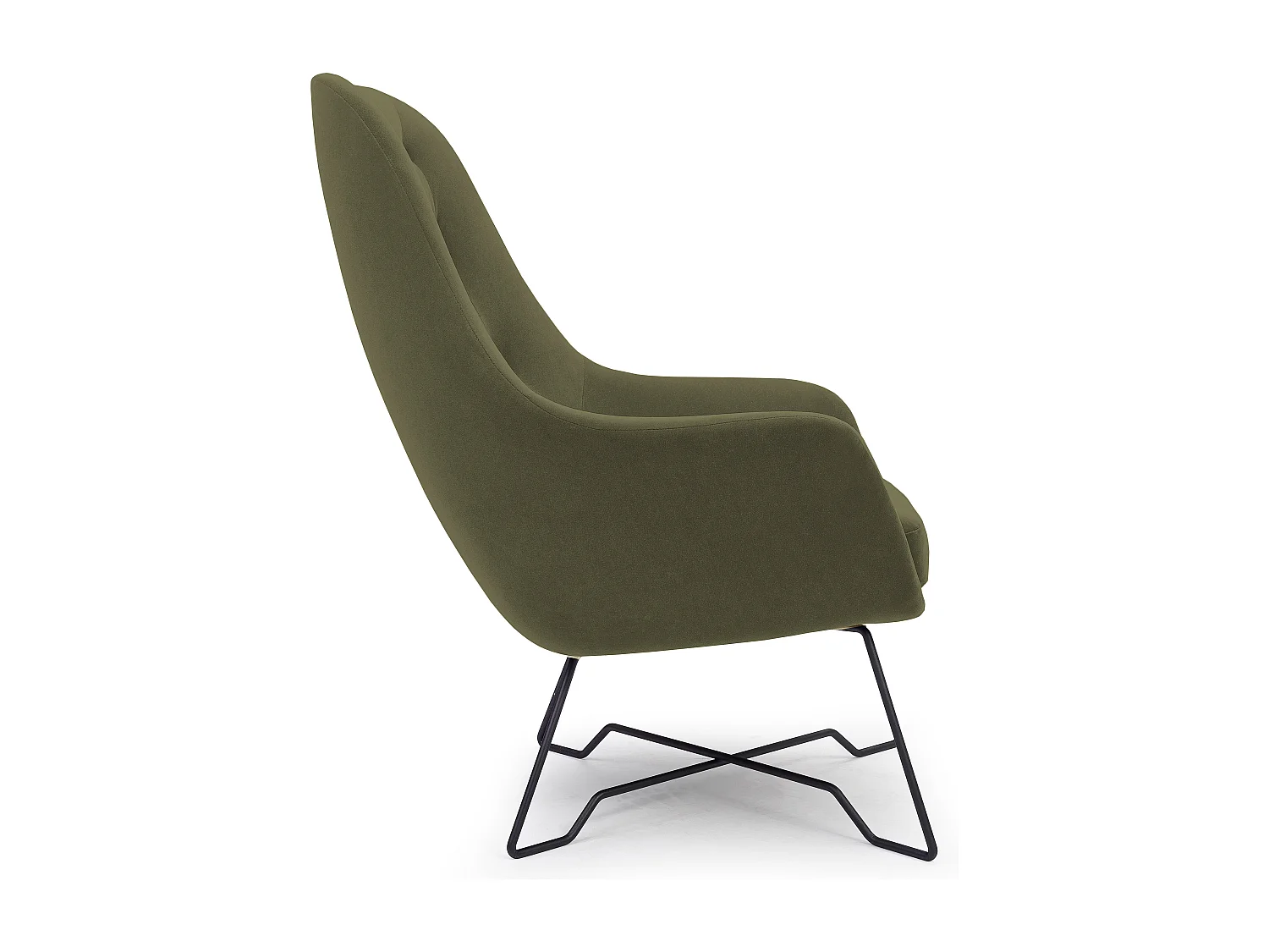 EZO Fauteuil Comfortabele Moderne Designerfauteuil Ergonomische Vulling Stabiele Poten PUR Schuim Comfort Stof 72x83x101cm MUNTGROEN