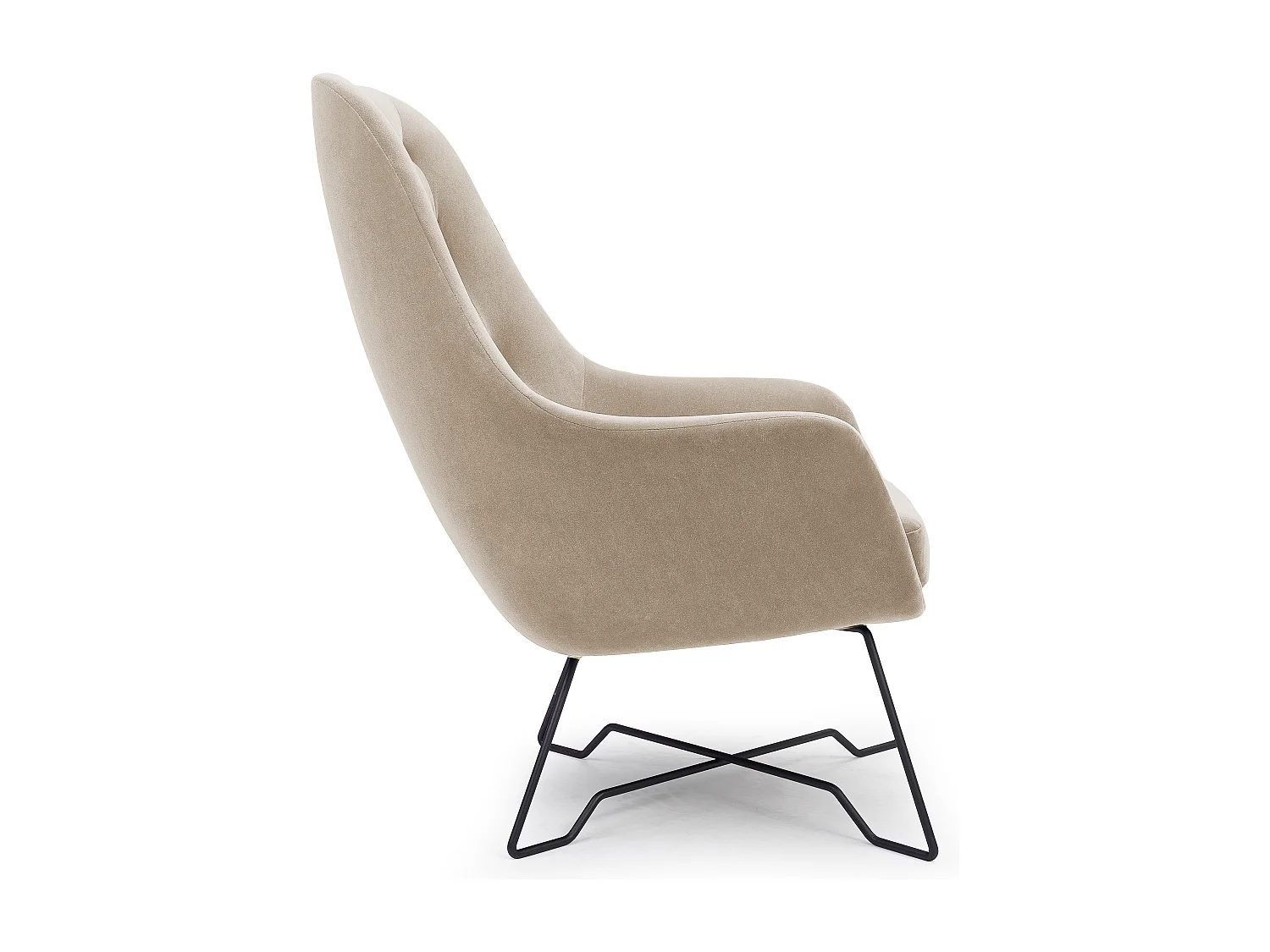 EZO Fauteuil Comfortabele Moderne Designerfauteuil Ergonomische Vulling Stabiele Poten PUR Schuim Comfort Stof 72x83x101cm DONKERBEIGE