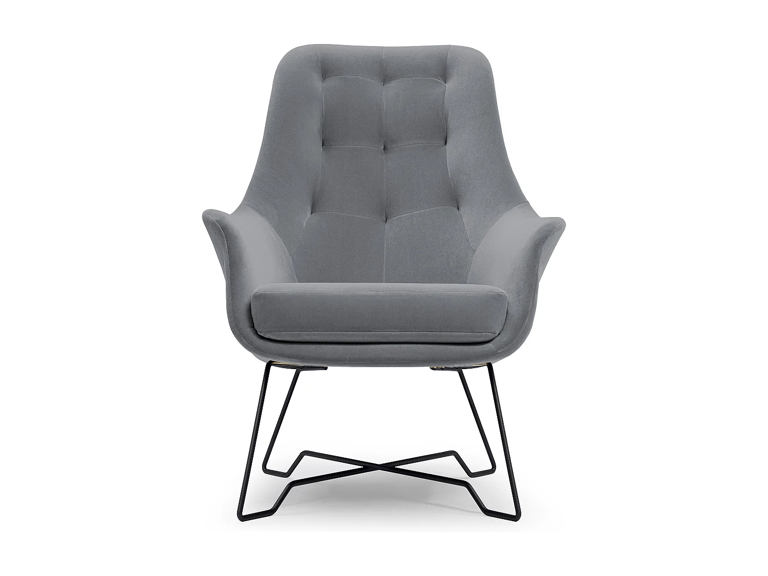 EZO Fauteuil Comfortabele Moderne Designerfauteuil Ergonomische Vulling Stabiele Poten PUR Schuim Comfort Stof 72x83x101cm GRIJS