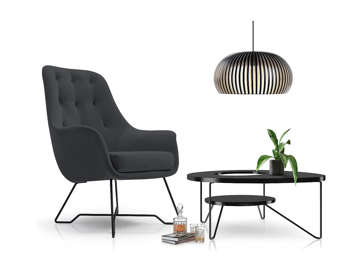 EZO Sessel Komfortabel Moderner Designer Sessel Ergonomische Polsterung Stabile Beine PUR Schaum Komfort Stoffbezug 72x83x101cm GRAFIT