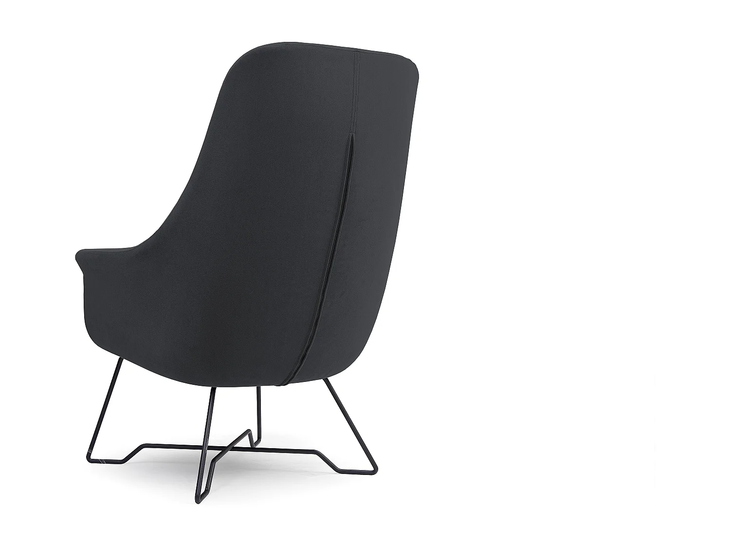 EZO Sessel Komfortabel Moderner Designer Sessel Ergonomische Polsterung Stabile Beine PUR Schaum Komfort Stoffbezug 72x83x101cm GRAFIT