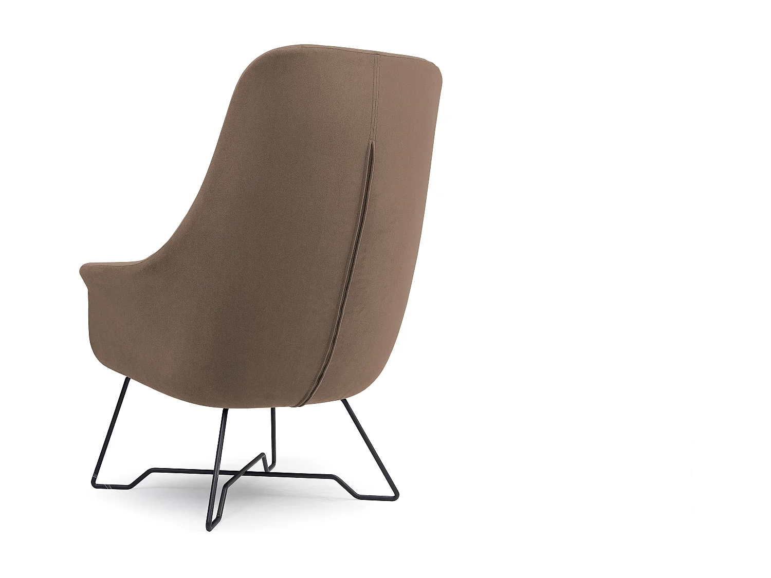 EZO Fauteuil Comfortabele Moderne Designerfauteuil Ergonomische Vulling Stabiele Poten PUR Schuim Comfort Stof 72x83x101cm CAPPUCCINO