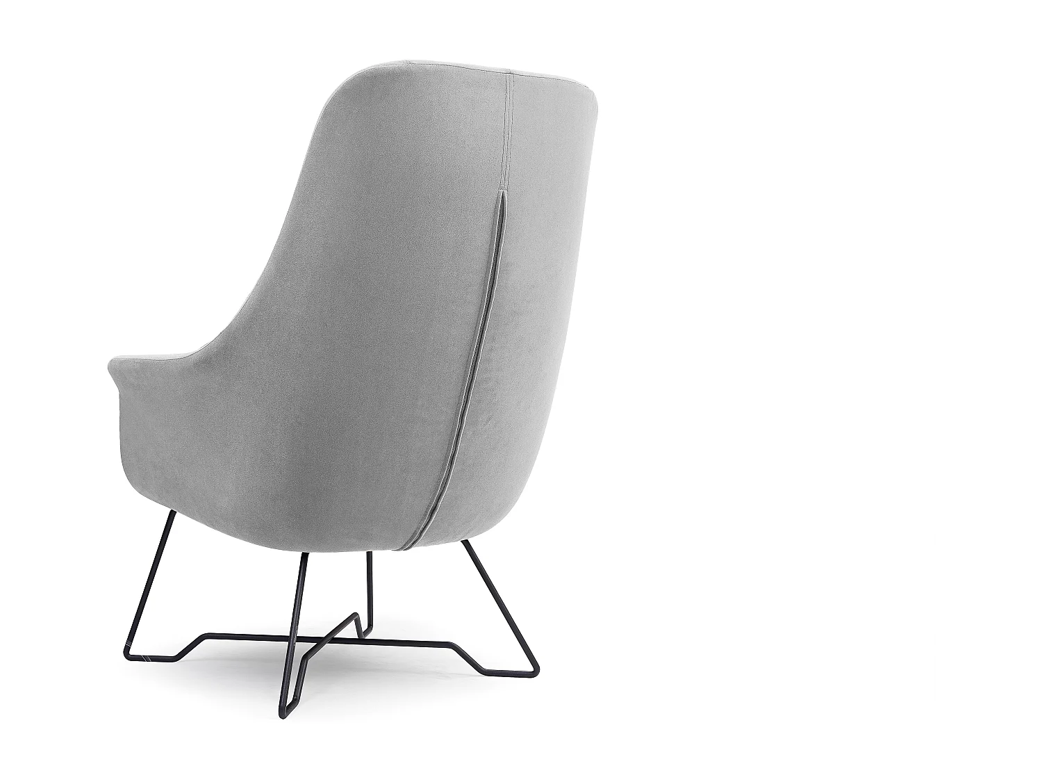 EZO Fauteuil Comfortabele Moderne Designerfauteuil Ergonomische Vulling Stabiele Poten PUR Schuim Comfort Stof 72x83x101cm LICHTGRIJS