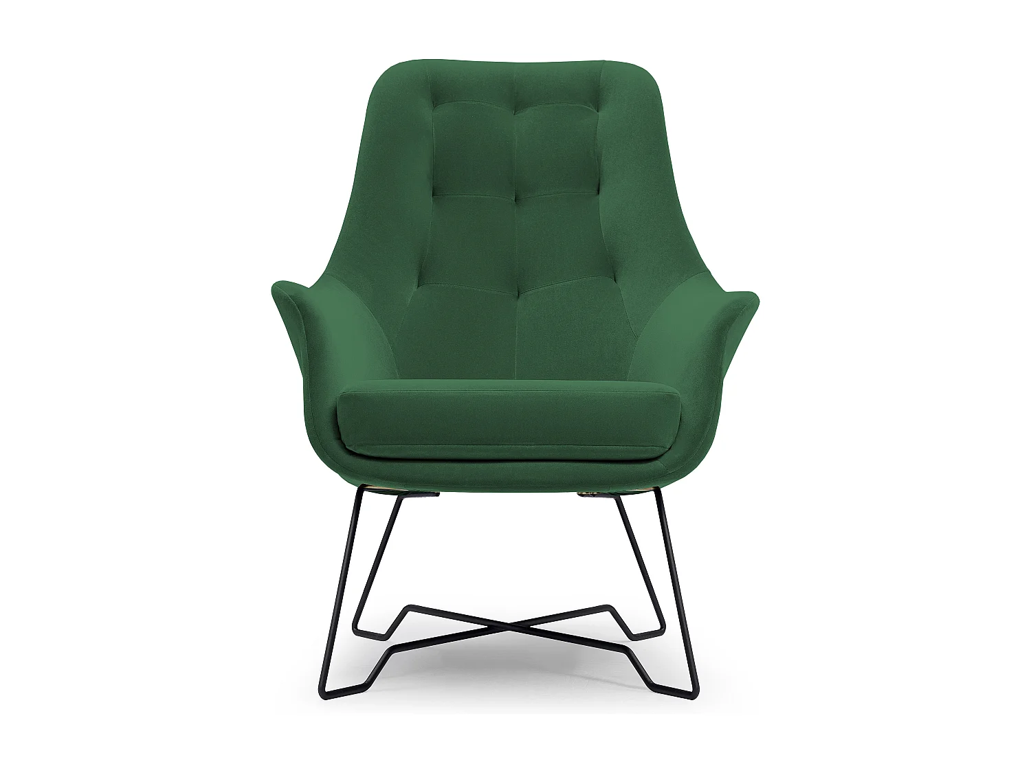 EZO Fauteuil Comfortabele Moderne Designerfauteuil Ergonomische Vulling Stabiele Poten PUR Schuim Comfort Stof 72x83x101cm GROEN