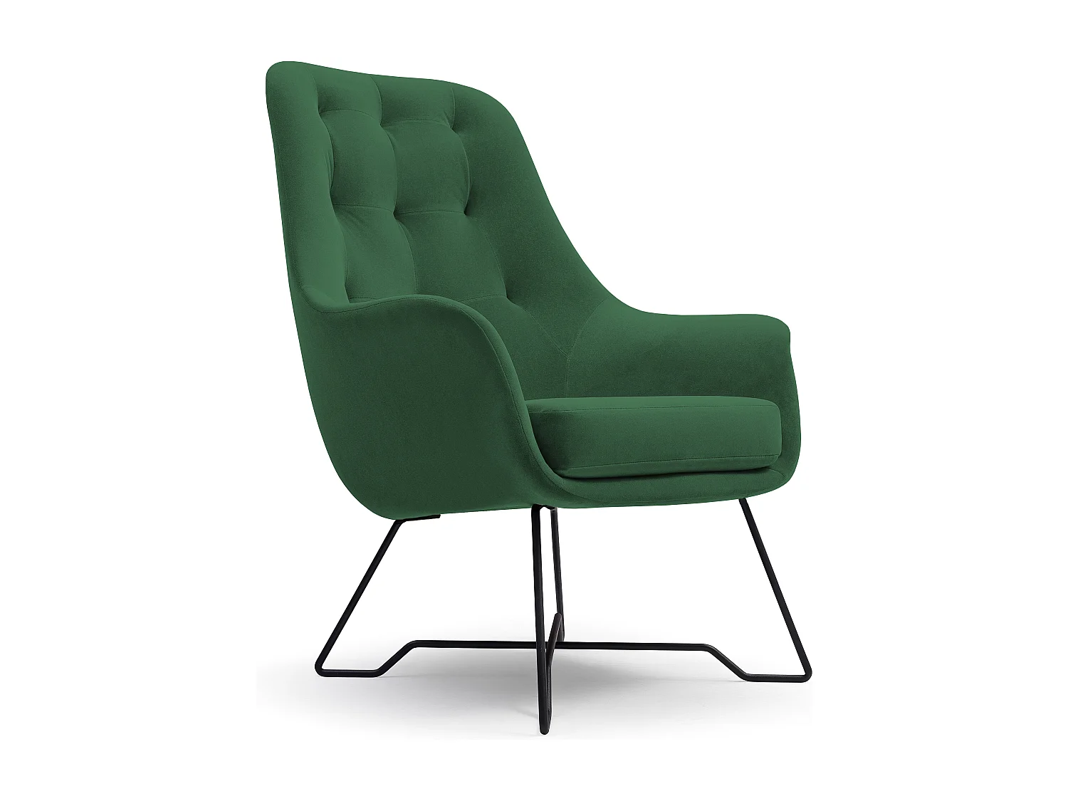 EZO Fauteuil Comfortabele Moderne Designerfauteuil Ergonomische Vulling Stabiele Poten PUR Schuim Comfort Stof 72x83x101cm GROEN