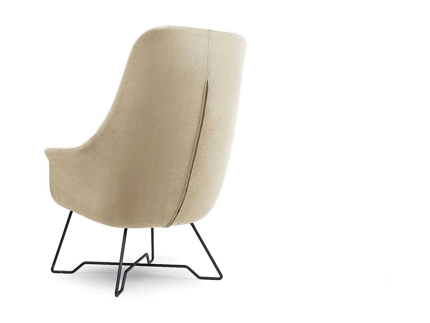 EZO Fauteuil Comfortabele Moderne Designerfauteuil Ergonomische Vulling Stabiele Poten PUR Schuim Comfort Stof 72x83x101cm BEIGE