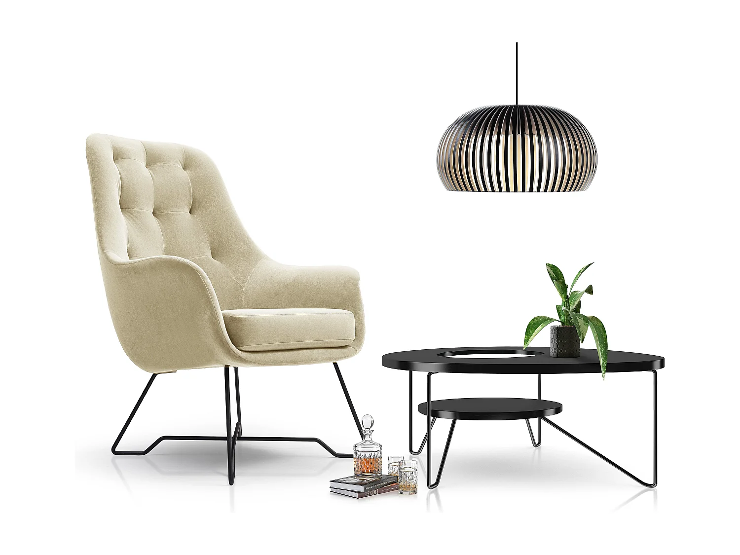 EZO Fauteuil Comfortabele Moderne Designerfauteuil Ergonomische Vulling Stabiele Poten PUR Schuim Comfort Stof 72x83x101cm BEIGE