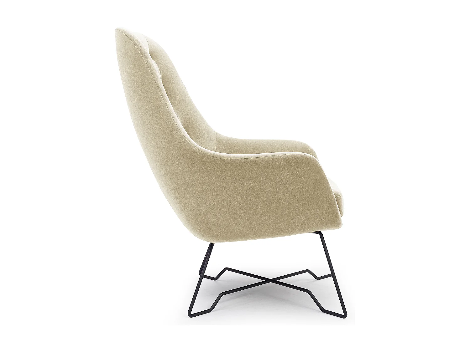 EZO Fauteuil Comfortabele Moderne Designerfauteuil Ergonomische Vulling Stabiele Poten PUR Schuim Comfort Stof 72x83x101cm BEIGE