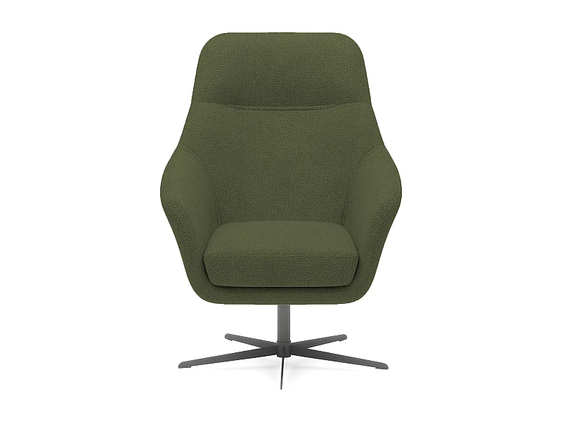 Relax Collection Fauteuil pivotant CUBO – Confortable, pivotant, design moderne, 76x97x76 cm, couleur : Vert
